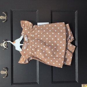 NWT Carter's baby girls size 12 months 2 piece neutral summer outfit